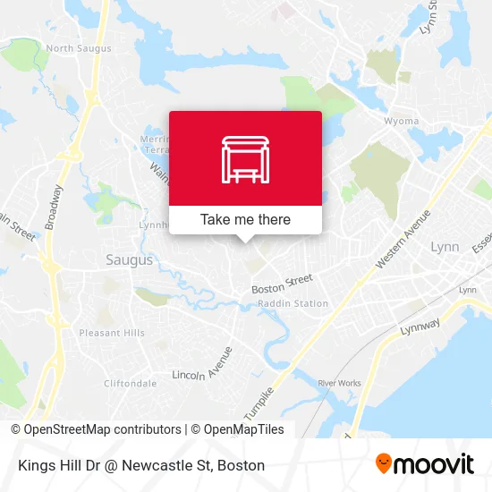 Kings Hill Dr @ Newcastle St map