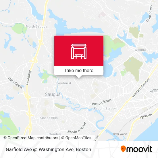 Garfield Ave @ Washington Ave map