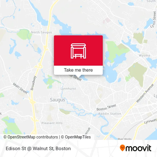 Edison St @ Walnut St map