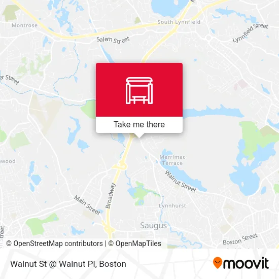 Mapa de Walnut St @ Walnut Pl