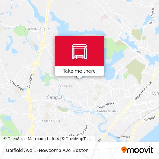 Mapa de Garfield Ave @ Newcomb Ave