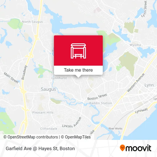 Garfield Ave @ Hayes St map