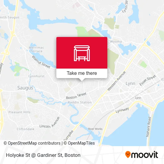 Holyoke St @ Gardiner St map