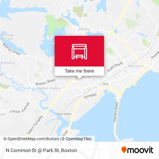 N Common St @ Park St map