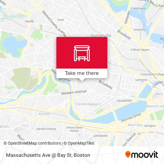 Massachusetts Ave @ Bay St map