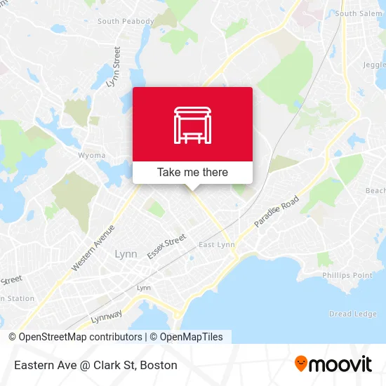 Eastern Ave @ Clark St map