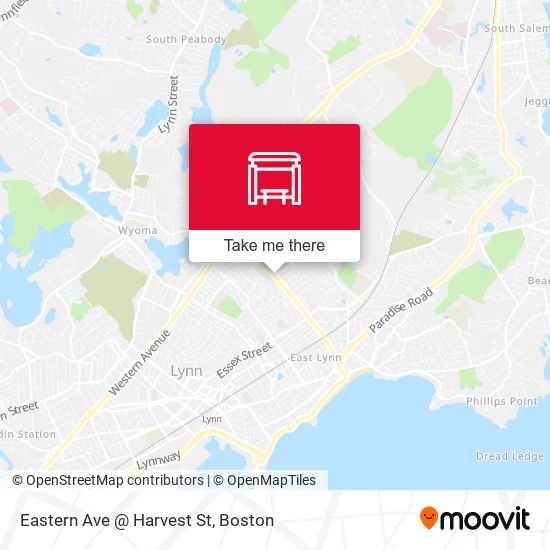 Eastern Ave @ Harvest St map