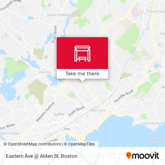 Mapa de Eastern Ave @ Alden St