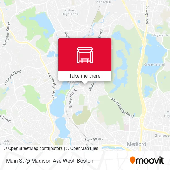 Main St @ Madison Ave West map