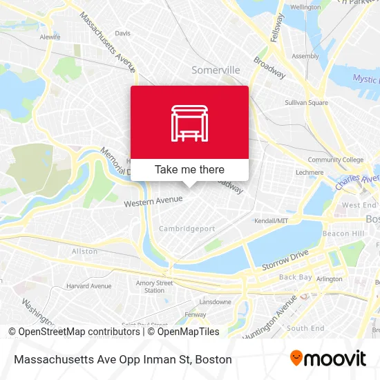 Massachusetts Ave Opp Inman St map