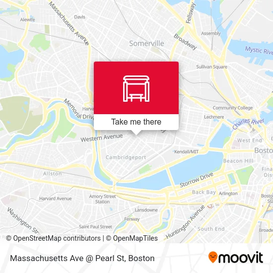 Mapa de Massachusetts Ave @ Pearl St