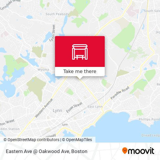 Eastern Ave @ Oakwood Ave map