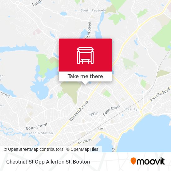 Chestnut St Opp Allerton St map