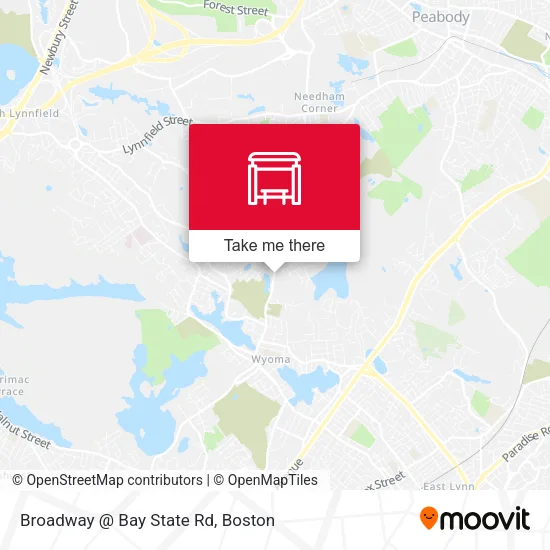 Broadway @ Bay State Rd map