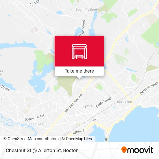 Mapa de Chestnut St @ Allerton St