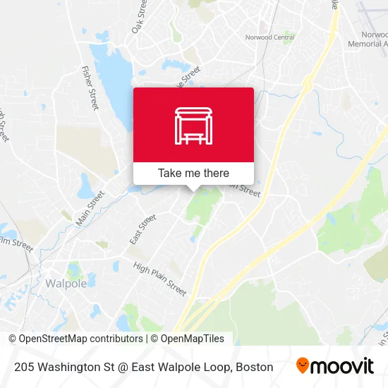 205 Washington St @ East Walpole Loop map