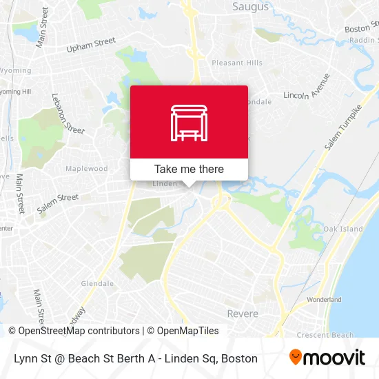 Lynn St @ Beach St Berth A - Linden Sq map