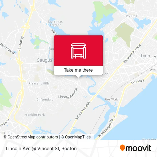 Lincoln Ave @ Vincent St map