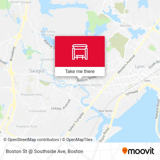 Mapa de Boston St @ Southside Ave
