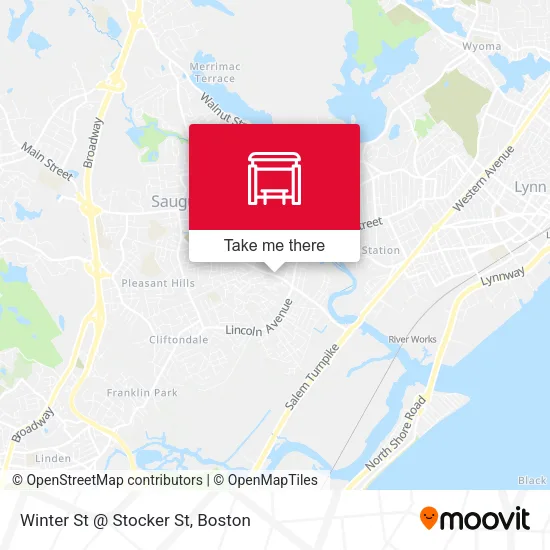 Winter St @ Stocker St map