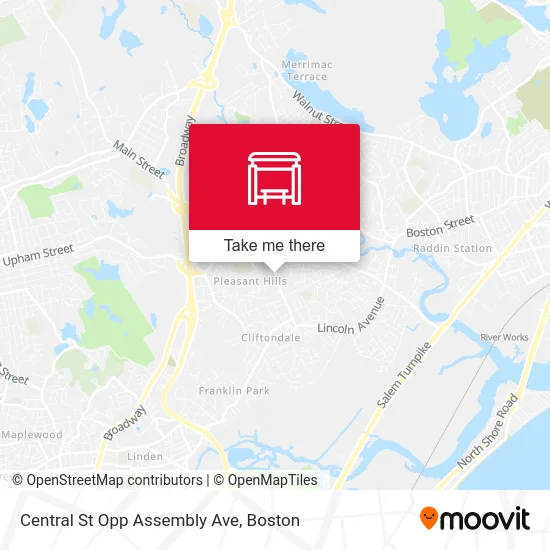 Central St Opp Assembly Ave map