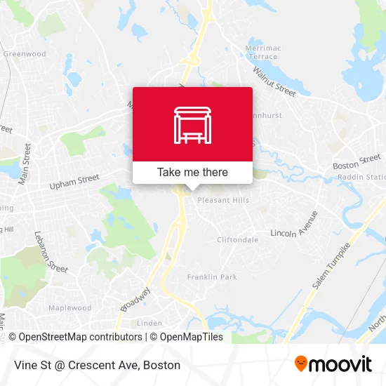 Vine St @ Crescent Ave map