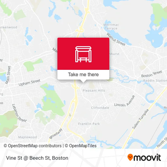 Vine St @ Beech St map