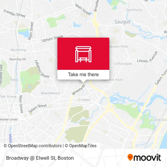 Mapa de Broadway @ Elwell St