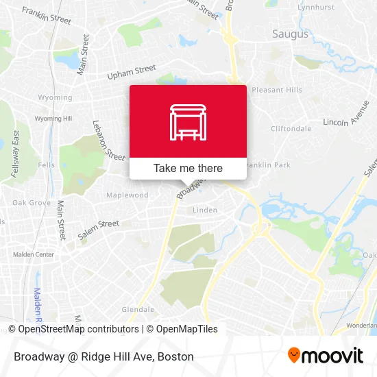 Broadway @ Ridge Hill Ave map