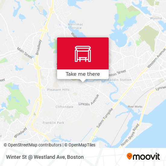 Winter St @ Westland Ave map