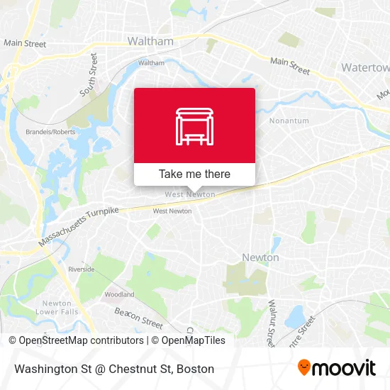 Washington St @ Chestnut St map