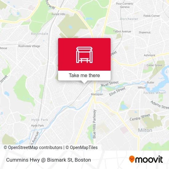 Cummins Hwy @ Bismark St map