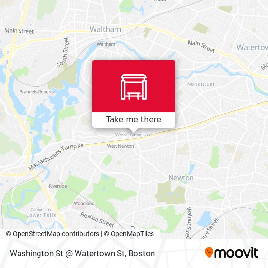 Washington St @ Watertown St map