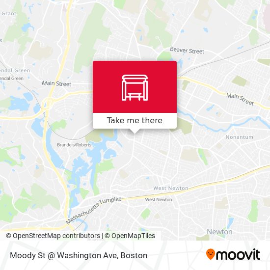 Mapa de Moody St @ Washington Ave