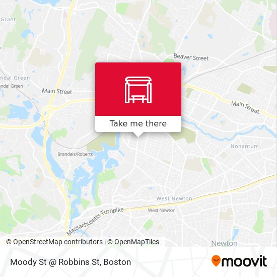 Mapa de Moody St @ Robbins St