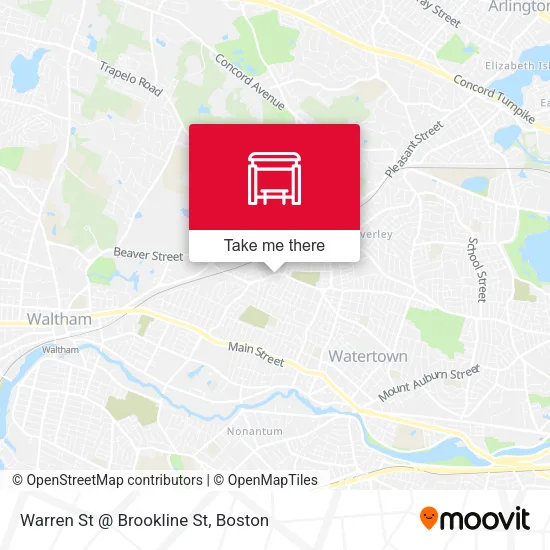 Warren St @ Brookline St map