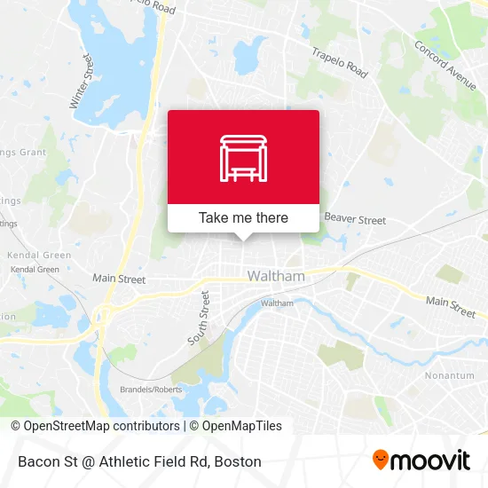 Mapa de Bacon St @ Athletic Field Rd