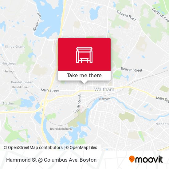 Hammond St @ Columbus Ave map