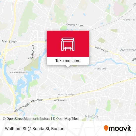 Waltham St @ Bonita St map