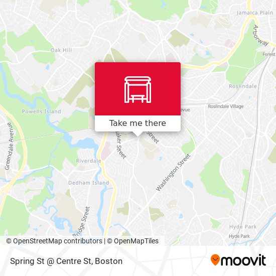 Mapa de Spring St @ Centre St