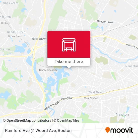 Rumford Ave @ Woerd Ave map