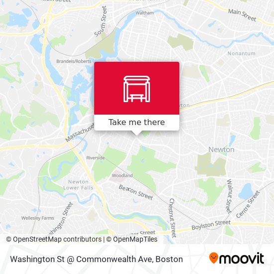 Washington St @ Commonwealth Ave map