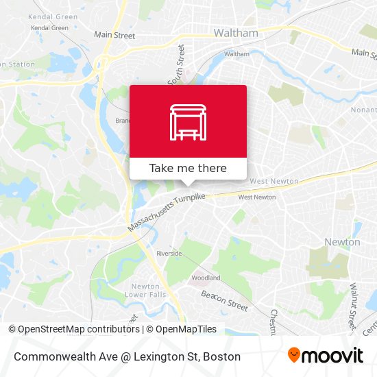 Commonwealth Ave @ Lexington St map