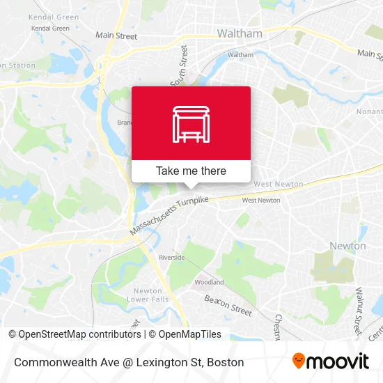 Mapa de Commonwealth Ave @ Lexington St