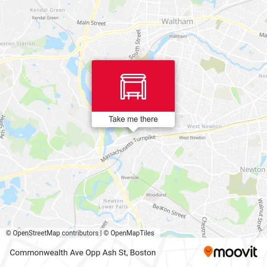 Commonwealth Ave Opp Ash St map