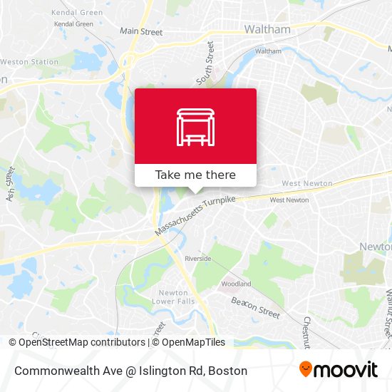 Commonwealth Ave @ Islington Rd map