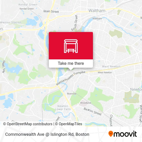 Commonwealth Ave @ Islington Rd map