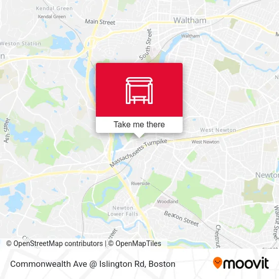 Commonwealth Ave @ Islington Rd map