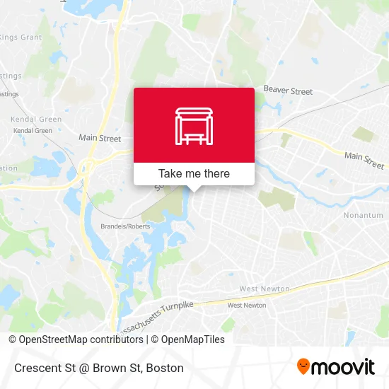 Mapa de Crescent St @ Brown St