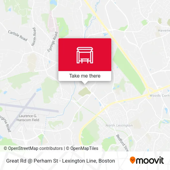 Great Rd @ Perham St - Lexington Line map